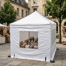 Gray Heavy Duty 2.5m x 2.5m Pop-Up Gazebo | Industrial Aluminium Waterproof Event Shelter with Sidewalls