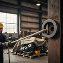 Black Premium 120mm Diameter Ring with 16mm Square Bar for Heavy Duty Applications - High-Quality Professional Grade for Industrial and Commercial Applic...