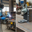 Rosy Brown Premium Angle Weld Bracket 45mm x 25mm x 89mm with 10mm Hole for Robust Structural Support