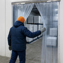 Slate Gray Freezer PVC Strip Curtains – Hook-On, Heavy-Duty & Temperature-Resistant Barrier