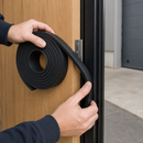 Black 10mm Thick Solid SBR Rubber Strip Roll – Heavy-Duty Black Rubber for Sealing, Gaskets, Cushioning and Vibration Reduction