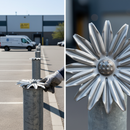 Dark Gray Premium Daisy Flower Head 90mm Diameter - Durable Floral Decoration for Crafting and Events