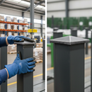 Dark Slate Gray Premium 80mm Tube Top with Flange for 80 x 80mm Box Section - Durable and Versatile Component