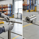 Dark Gray Premium 316 Stainless Steel Bar Holder with 12mm Through Hole and Satin Finish for Flat Posts