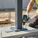 Light Gray Premium Aluminium Fence Post Base Fixing Plate in Powder Coated Anthracite Grey for Durable Structural Support