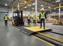 Dim Gray Professional Heavy Duty Polymer Cable Hose Ramp with Non-Slip Wedges and High Visibility Footbridge – 1560 x 880 x 125mm