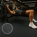 Black Commercial Gym Rubber Matting for Fitness Facilities