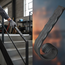 Dim Gray Premium 40 x 8mm Hammered & Grooved Forged End for Enhanced Durability and Performance