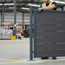 Dark Slate Gray Premium Aluminium Fence Post for Composite Gate Boards - 2350mm Anthracite Grey with Powder Coating and Universal Fit