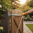 Dark Slate Gray Premium Adjustable Gate Hinge with Back Plate 130x40mm and M16 x 131mm Thread for Heavy Duty Applications