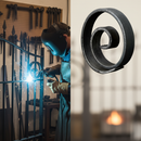 Black Professional Heavy Duty 100mm Diameter Ring 20 x 6mm Fishtail Forged for Industrial Applications