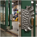 Dark Slate Gray Premium Ornamental Gate Plate - Right Hand, 190 x 350 x 2mm Thick for Durable Performance