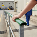 Gray Premium 40mm x 8mm Plastic Handrail Capping in Green - 25m Coil, Durable and Stylish for Staircases