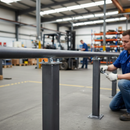 Dark Gray Premium Handrail Support Plate for 48.3mm Mild Steel - Durable Self Colour Finish