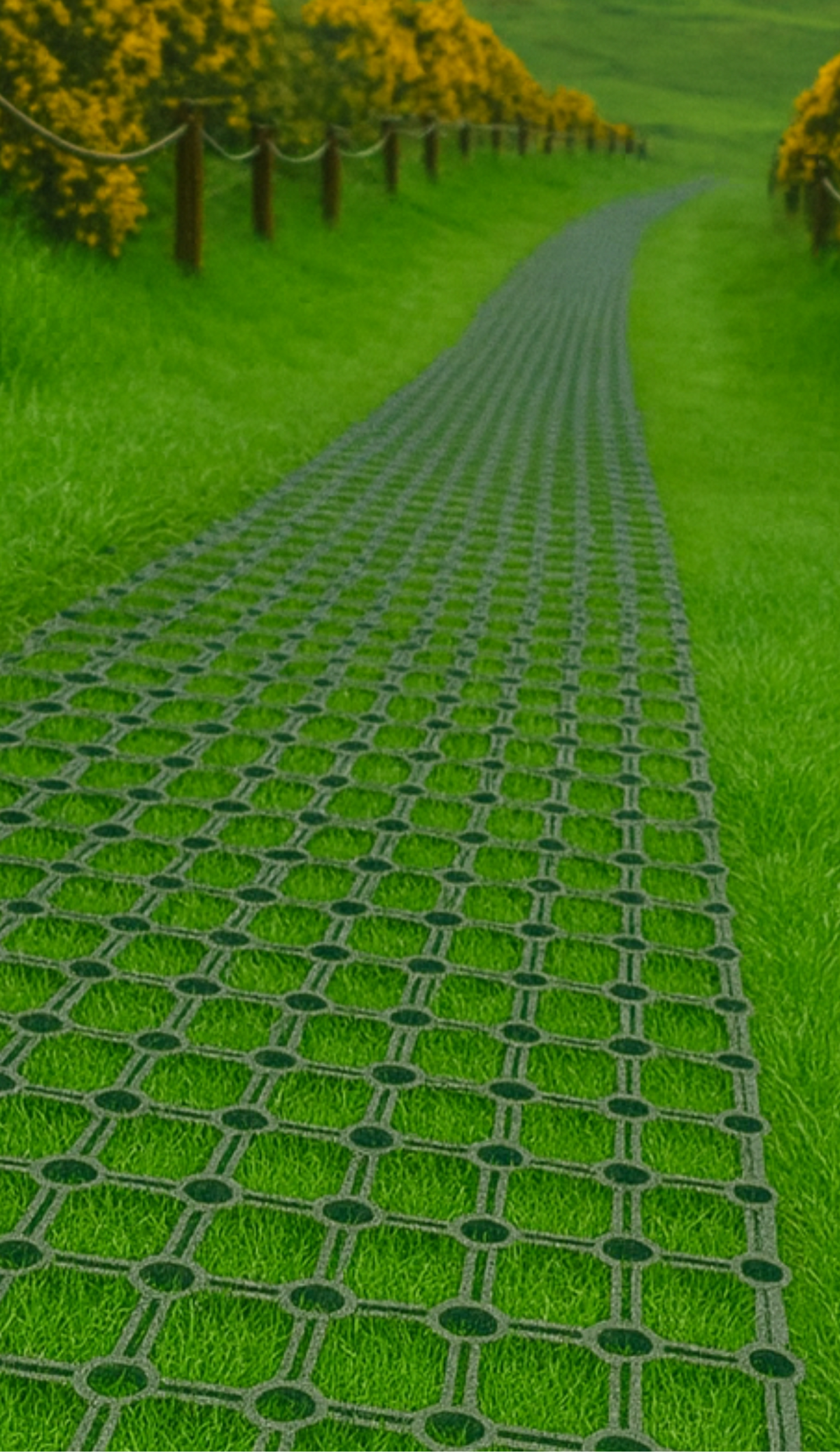 Dark Olive Green 10 Metre Premium Rubber Grass Mat Roll