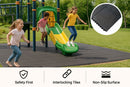 Dim Gray Heavy-Duty Interlocking Rubber Playground Mats – Black, 36" x 36" x 16mm – Non-Slip, Shock-Absorbing, Safety Flooring