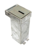 Gray Heavy Duty Removable Parking & Security Post – Bright Yellow (790 mm Above Ground) with Ground Spigot & Padlock