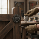 Dark Slate Gray Premium Cast Sunflower Badge 120mm Diameter for Decorative Applications - High-Quality Professional Grade for Industrial and Commercial Applications