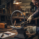Dark Slate Gray Premium 350mm Diameter Hammered & Grooved Ring 16 x 16mm for Heavy-Duty Applications