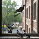 Black Premium Pigeon Silhouette 225mm x 225mm for Bird Control and Decoy Applications - High-Quality Professional Grade for Industrial and Commercial App...