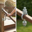 Dark Olive Green Premium Adjustable Handrail Bracket for 42.4mm Tube - Galvanised Finish for Durability and Stability