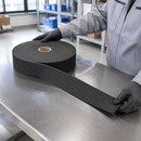 Dark Slate Gray Plain Expanded Neoprene/EPDM Sponge Strip – Non-Adhesive Closed-Cell Rubber – 10m Roll