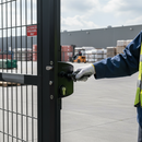 Gray Premium Industrial Gate Lock for 10-30mm Flat Profiles with Ornate Handles and High Salt Spray Resistance