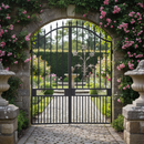 Black Premium Floral Feature Panel 640mm x 390mm for Decorative Applications - High-Quality Professional Grade for Industrial and Commercial Applications