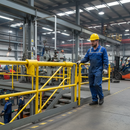 Dim Gray Premium GRP Handrail Fitting 60° Middle Cross for Stanchion Post Connections - High-Quality Professional Grade for Industrial and Commercial Applic...