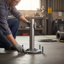 White Smoke Premium 316 Stainless Steel Post Base Plate 100mm Diameter for 48.3mm Tube with Slotted Holes for Easy Adjustment