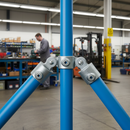 Slate Gray Premium Double Swivel Socket Connection Key Clamp for 60.3mm Tube - Heavy Duty Connector for Secure Pipe Assembly