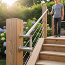Dim Gray Premium Adjustable Handrail Tube Bracket for 42.4mm Tubes - Heavy Duty Construction and Versatile Design