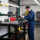 Black Premium End Cap for Aluminium Slotted Tube 42.4mm - Powder Coated Black for Durable Closure