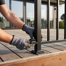 Gray Premium Aluminium Baluster Collar with Powder Coated Black Finish, 25mm Height and 40mm Width for 12.5mm Square Applications