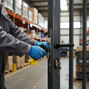 Dark Slate Gray Premium Heavy Duty Gate Lock Frame Kit with Concealed Lock, Handles, and Euro Cylinder - 50mm Profiled Box Section