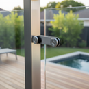 Gray Professional Double Weld On Glass Clamp 316 Stainless Steel for 8-12mm Thick Glass - 160 x 40 x 6mm Dimensions