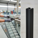Gray Premium Rubber Gasket for Slotted Tube, Fits 20 - 21.52mm Thick Glass, 3000mm Long