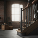 Black Premium 25mm Hammered Edge Bar Fishtail Forged Newel Post 1200mm for Enhanced Stability and Aesthetic Appeal
