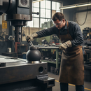 Dark Slate Gray Premium 125mm Diameter Solid Forged Sphere - 7.846kg Heavy Duty Steel for Industrial Use