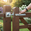 Dark Olive Green Premium Adjustable Gate Hinge M16 with Back Plate 80mm x 80mm for Heavy Duty Applications with 300kg Weight Limit
