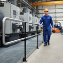 Gray Premium Mild Steel Tubular Handrail Standard with 75mm Diameter and 500mm Ball Centres for 42.4mm Tube Applications