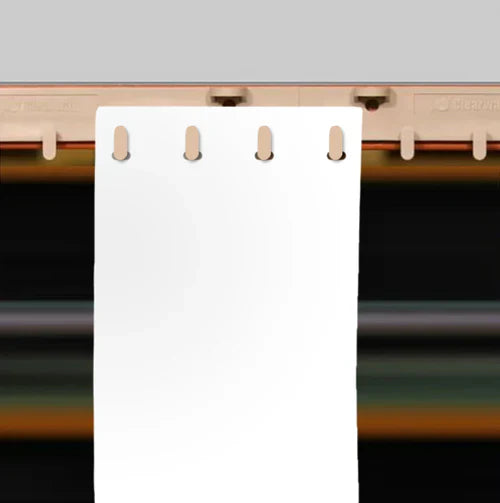 Light Gray Solid White Coloured PVC Strip Curtains (QuickMount)