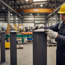 Dark Slate Gray Premium Tube Top with Flange for 150mm x 150mm Box Section - Heavy Duty Construction