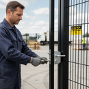 Black Premium Heavy Duty Gate Lock for 60-80mm Box Sections with Stainless Steel Mechanism and Adjustable Daybolt