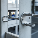 Gray Premium Heavy Duty Round Wall Bracket for 42.4mm Tube - Durable Stainless Steel Construction