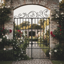 Dark Slate Gray Premium Ornate Gate Top 290mm x 1100mm with 20x6mm Flat Bar for Durable Construction