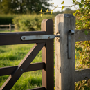 Black Premium Heavy Duty Forged Gate Crook Plain Bar 40 x 8mm with Variable Lengths for Versatile Applications
