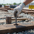 Black Premium Heavy Duty Railhead 150mm High 12mm Square for Robust Applications - High-Quality Professional Grade for Industrial and Commercial Applicat...