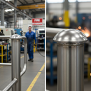Light Slate Gray Premium Weldable Domed End Cap for 48.3mm Tube - 316 Stainless Steel with Satin Finish