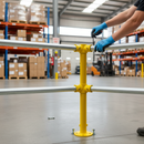 Dark Gray Premium Key Clamp Corner Post Kit for 48.3mm Tube - Yellow Powder Coated with Complete Assembly Components